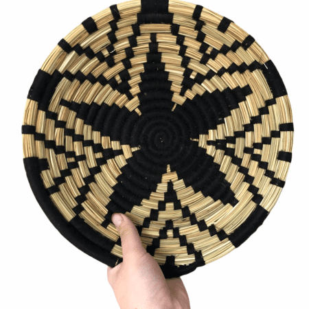 black star raffia basket