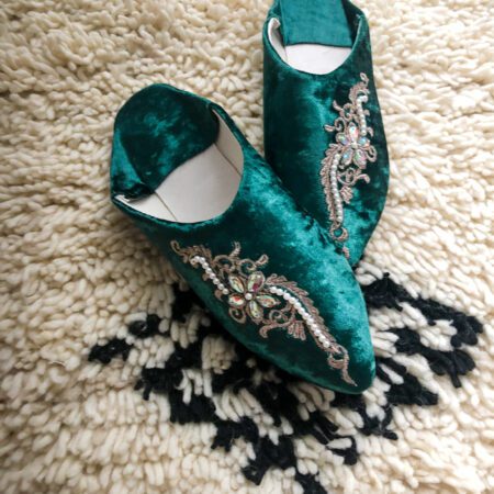 Belgha - zielony welur