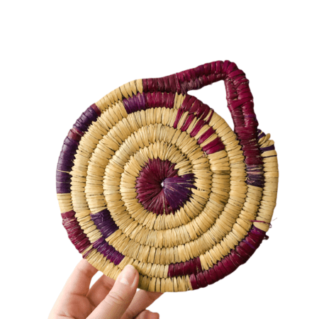 Mała Podkładka Róż - Rafia