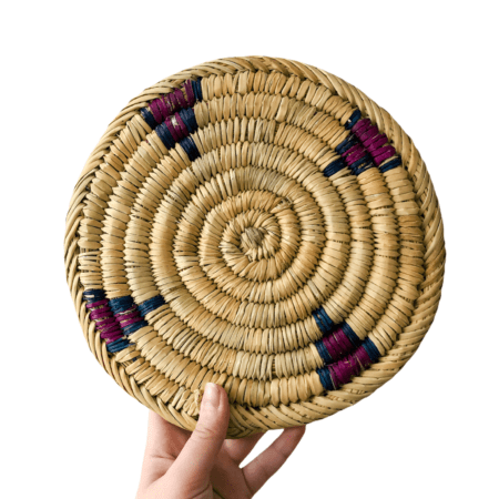 Naturalne Granatowe Romby -  Rafia