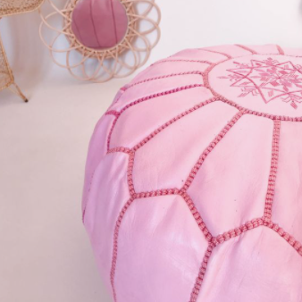 Classic Ottoman - różowa duża