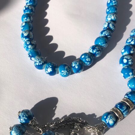 Tasbih - sznur mazany niebieski