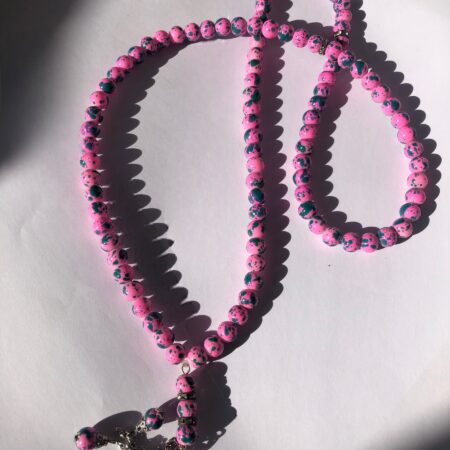 Tasbih - sznur mazany różowy