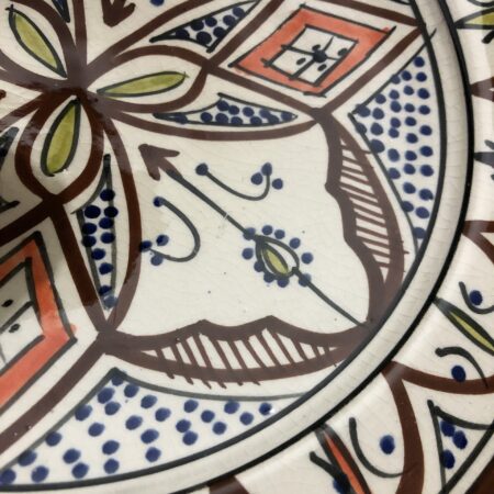 Talerz - Safi - Brąz i Pomarańcz