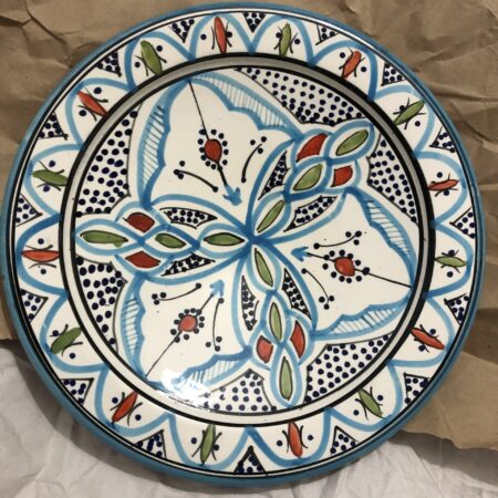 Talerz - Safi - Błękit i Czerwień