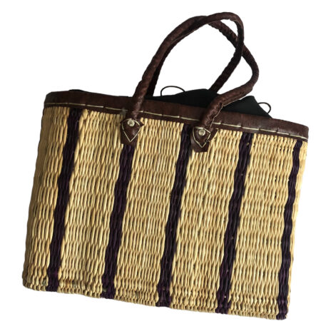 Torba Square duża - Fiolet - Rafia