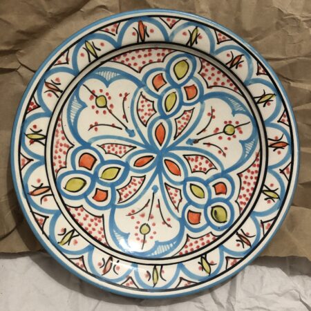 Talerz - Safi - Błękit i Pomarańcz