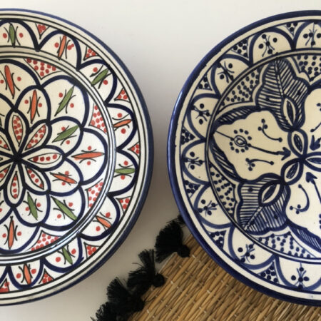 Talerz Średni - Safi - Niebieski i Wzór