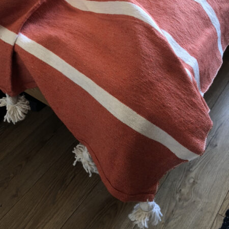 Narzuta Bawełniana - #8 - Czerwień i Biel