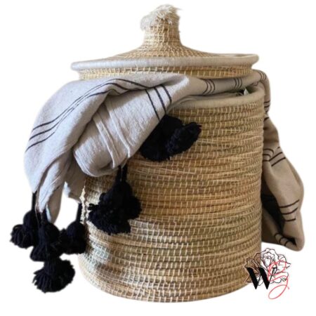 Kosz z zamknięciem Duży - Rafia