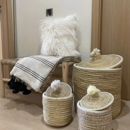 Kosz z zamknięciem Mały - Rafia