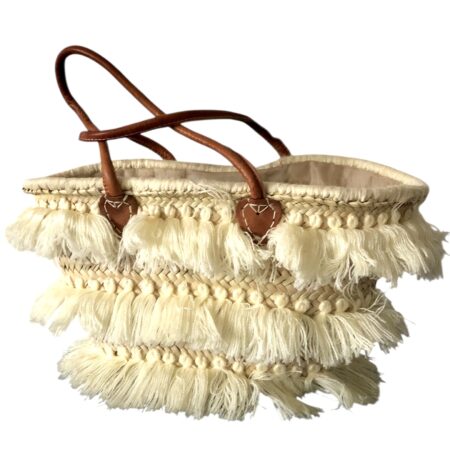 Torba Palm Leather - z frędzlami- Rafia